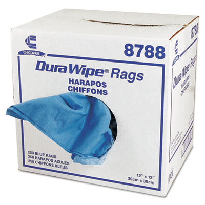 Chix® DuraWipe General Purpose Towels, 1-Ply, 12 x 12, Unscented, Blue, 250/Carton Flipcost Flipcost