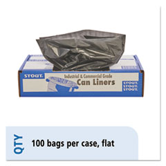 Stout® by Envision™ Total Recycled Content Plastic Trash Bags, 30 gal, 1.3 mil, 30" x 39", Brown/Black, 100/Carton Flipcost Flipcost