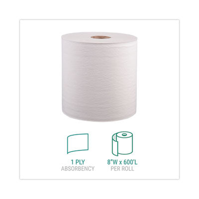 Windsoft® Hardwound Roll Towels, 1-Ply, 8" x 800 ft, White, 6 Rolls/Carton Flipcost Flipcost