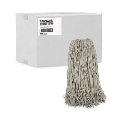 Mop Head, Premium Standard Head, Cotton Fiber, 32oz, White, 12/Carton Flipcost Flipcost