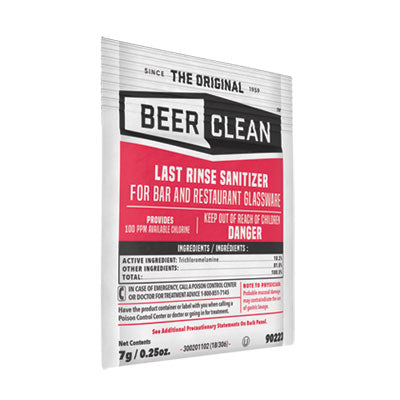 Diversey™ Beer Clean Last Rinse Glass Sanitizer, Powder, 0.25 oz Packet, 100/Carton Flipcost Flipcost