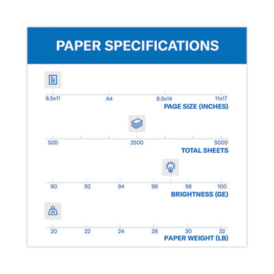 Premium Multipurpose Print Paper, 97 Bright, 20 lb Bond Weight, 8.5 x 11, White, 500 Sheets/Ream, 5 Reams/Carton Flipcost Flipcost