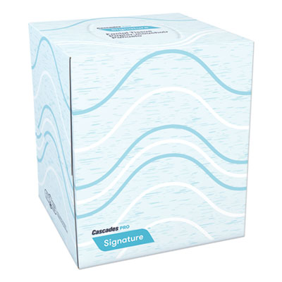 Cascades PRO Signature Facial Tissue, 2-Ply, White, Cube, 90 Sheets/Box, 36 Boxes/Carton Flipcost Flipcost