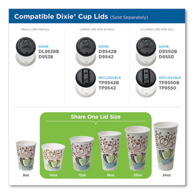 PerfecTouch Insulated Hot Paper Cups, 16 oz, Coffee Haze Design, 25 Sleeve, 20 Sleeves/Carton Flipcost Flipcost