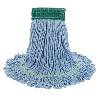 Super Loop Wet Mop Head, Cotton/Synthetic Fiber, 5" Headband, Medium Size, Blue, 12/Carton Flipcost Flipcost