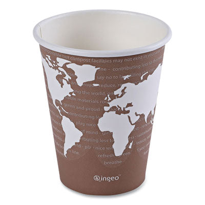 World Art Renewable and Compostable Hot Cups, 8 oz, 50/Pack, 20 Packs/Carton Flipcost Flipcost