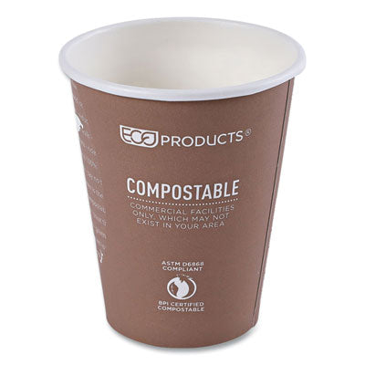 World Art Renewable and Compostable Hot Cups, 8 oz, 50/Pack, 20 Packs/Carton Flipcost Flipcost