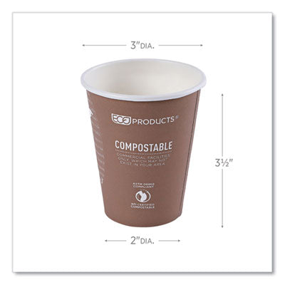 World Art Renewable and Compostable Hot Cups, 8 oz, 50/Pack, 20 Packs/Carton Flipcost Flipcost