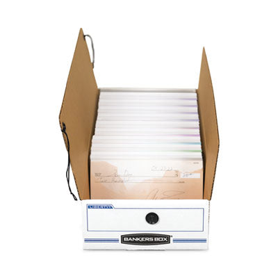 LIBERTY Check and Form Boxes, 9.25" x 23.75" x 4.25", White/Blue, 12/Carton Flipcost Flipcost