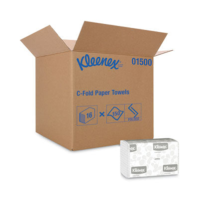 Kleenex® C-Fold Paper Towels, 1-Ply, 10.13 x 13.15, White, 150/Pack, 16 Packs/Carton Flipcost Flipcost