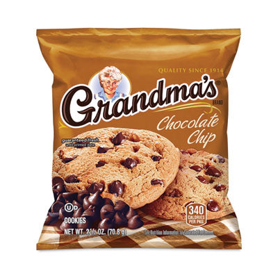 Grandma's® Homestyle Chocolate Chip Cookies, 2.5 oz Pack, 2 Cookies/Pack, 60 Packs/Carton Flipcost Flipcost