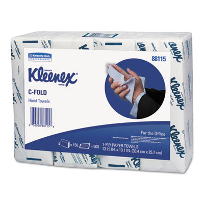 Kleenex® C-Fold Paper Towels for Business, Absorbency Pockets, 1-Ply, 10.13 x 13.15, White, 150/Pack, 16 Packs/Carton Flipcost Flipcost