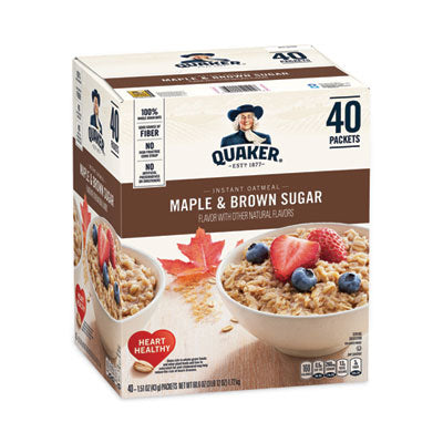 Quaker Instant Oatmeal, Maple and Brown Sugar, 1.51 oz Packet, 40/Carton Flipcost Flipcost