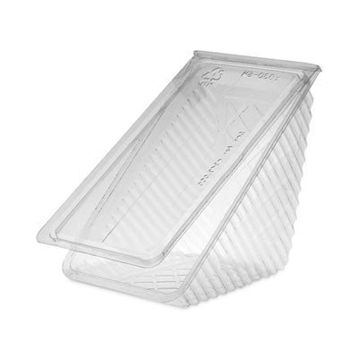 Plastic Hinged Lid Sandwich Container, 3.25 x 6.5 x 3, Clear, 85/Pack, 3 Packs/Carton Flipcost Flipcost