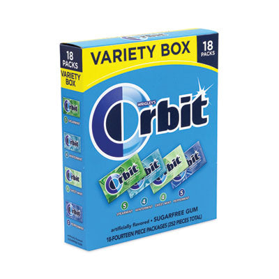 Orbit® Sugar-Free Chewing Gum Variety Box, Four Mint Flavors, 14 Pieces/Pack, 18 Packs/Carton Flipcost Flipcost