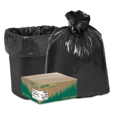 Earthsense® Commercial Linear Low Density Recycled Can Liners, 16 gal, 0.85 mil, 24" x 33", Black, 25 Bags/Roll, 20 Rolls/Carton Flipcost Flipcost