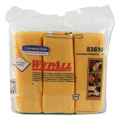 WypAll® Reusable Microfiber Cloths, 15.75 x 15.75, Yellow, 24/Carton Flipcost Flipcost