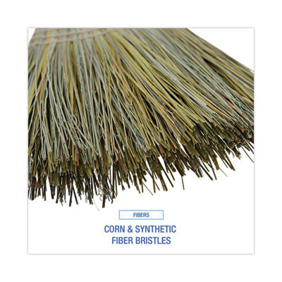 Boardwalk® Corn/Fiber Brooms, Corn/Synthetic Fiber Bristles, 60" Overall Length, Gray/Natural, 6/Carton Flipcost Flipcost