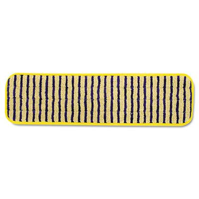 Microfiber scrubber pad for tiles Vertical Polyprolene Stripes, 18", Yellow, 6/Carton Flipcost Flipcost