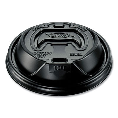 Reclosable foam cup lids, Black, 100 Pack, 10 Packs/Carton Flipcost Flipcost