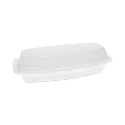 Pactiv Evergreen Foam Hinged Lid Hot Dog, 7.25 x 3 x 2, White, 504/Carton Flipcost Flipcost