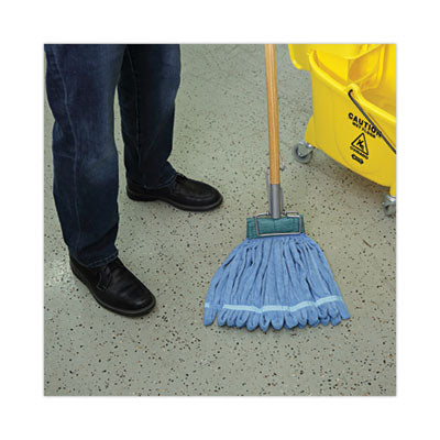 Durable Microfiber Loop Wet Mop, Medium, Blue, 12/Carton, 12/Carton Flipcost Flipcost