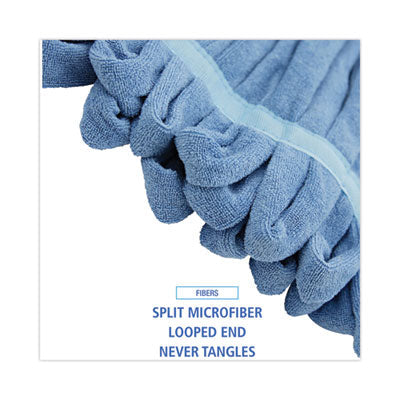 Durable Microfiber Loop Wet Mop, Medium, Blue, 12/Carton, 12/Carton Flipcost Flipcost