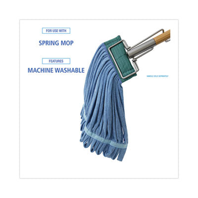 Durable Microfiber Loop Wet Mop, Medium, Blue, 12/Carton, 12/Carton Flipcost Flipcost