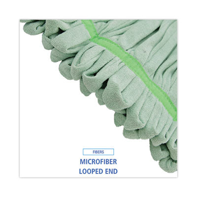 Durable Lightweight Microfiber Mop, Large, Green, 12/Carton Flipcost Flipcost