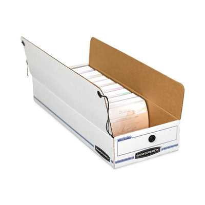 LIBERTY Check and Form Boxes, 9.5" x 23.75" x 4.5", White/Blue, 12/Carton Flipcost Flipcost