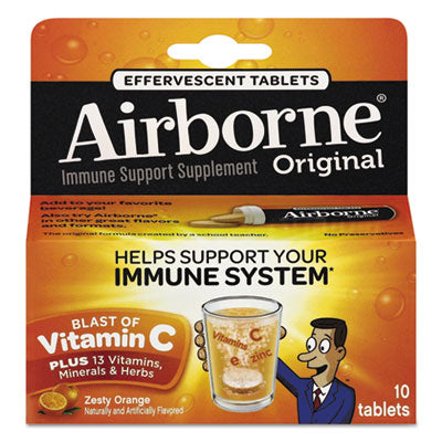 Immune Support Effervescent Tablet Zesty Orange, 10/Box, 72 Boxes/Carton Flipcost Flipcost