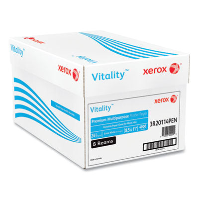 Vitality Premium Multipurpose Print Paper, 97 Bright, 24 lb Bond Weight, 8.5 x 11, Extra White, 500/Ream, 8 Reams/Carton Flipcost Flipcost