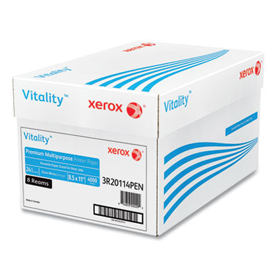 Vitality Premium Multipurpose Print Paper, 97 Bright, 24 lb Bond Weight, 8.5 x 11, Extra White, 500/Ream, 8 Reams/Carton Flipcost Flipcost