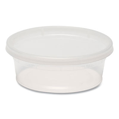 Plastic Deli Container with Lid, 8 oz, Clear, Plastic, 240/Carton Flipcost Flipcost