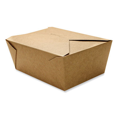 Reclosable Kraft Take-Out Box, 110 oz, Paper, 160/Carton Flipcost Flipcost