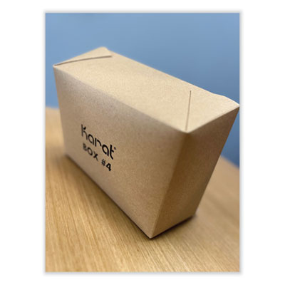 Reclosable Kraft Take-Out Box, 110 oz, Paper, 160/Carton Flipcost Flipcost