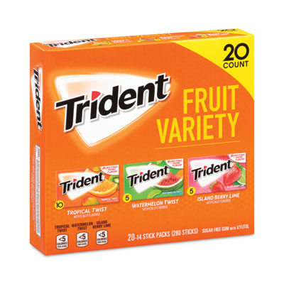 Sugar-Free Gum Fruit Variety, 14 Pieces/Pack, 20 Packs/Carton Flipcost Flipcost