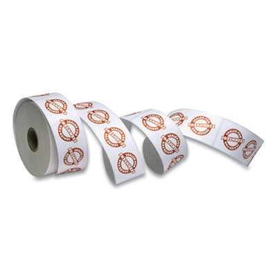 Tamper Seal Label Protection, 1.88 x 6, Red/White, 500/Roll, 4 Rolls/Carton Flipcost Flipcost