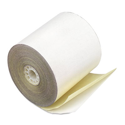 Impact Printing Carbonless Paper Rolls Quality OEM, 2.25" x 70 ft, White/Canary, 50/Carton Flipcost Flipcost