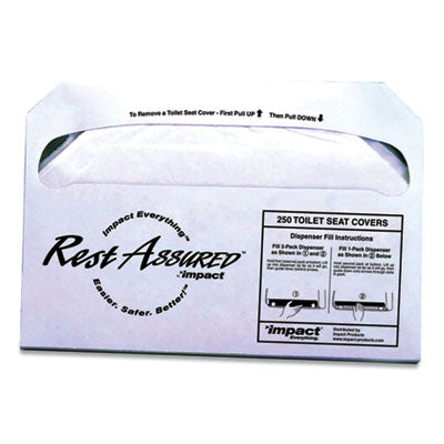 Rest Assured White Seat Covers, 14.25 x 16.85, 250/Pack, 20 Packs/Carton Flipcost Flipcost