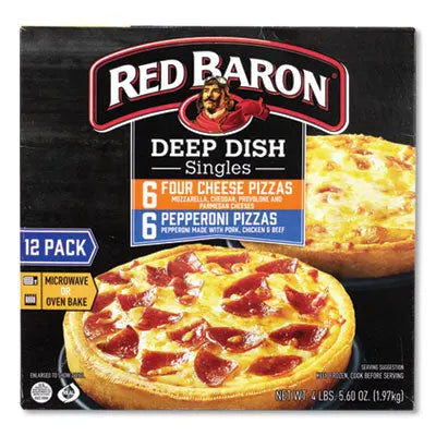 SCHWAN'S CONSUMER BRANDS, INC. Deep Dish Pizza Singles Variety Pack, Four Cheese/Pepperoni, 5.5 oz Pack, 12 Packs/Carton, Ships in 1-3 Business Days Flipcost Flipcost