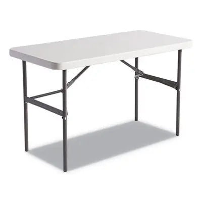 ALERA Banquet Folding Table, Rectangular, Radius Edge, 48w x 24d x 29h, Platinum/Charcoal Flipcost Flipcost