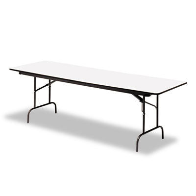 OfficeWorks Commercial Wood-Laminate Folding Table, Rectangular, 72" x 30" x 29", Gray/Charcoal Flipcost Flipcost