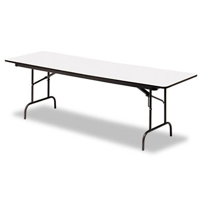 OfficeWorks Commercial Wood-Laminate Folding Table, Rectangular, 96" x 30" x 29", Gray/Charcoal Flipcost Flipcost