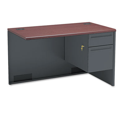 38000 Series Flush Return, Right, L-Workstation Desk Attachment Mahogany 48w x 24d x 29.5h, Mahogany/Charcoal Flipcost Flipcost