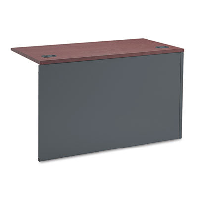 38000 Series Flush Return Mahogany Charcoal Desk, Left, 48w x 24d x 29.5h, Mahogany/Charcoal Flipcost Flipcost