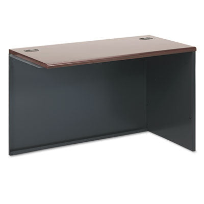 38000 Series  L-workstation corner return shell, Right, 48w x 24d x 29.5h, Mahogany/Charcoal Flipcost Flipcost