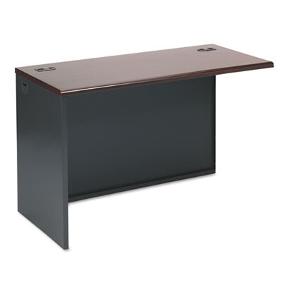 38000 Series L-workstation corner return shell, Left, 48w x 24d x 29.5h, Mahogany/Charcoal Flipcost Flipcost