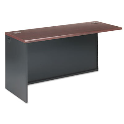 38000 Series Return Shell Desk Workstation Mahogany, Left, 60w x 24d x 29.5h, Mahogany/Charcoal Flipcost Flipcost