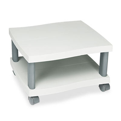 Wave Design Under-Desk Printer Stand Plastic Shelves, 20" x 17.5" x 11.5", White/Charcoal Gray Flipcost Flipcost